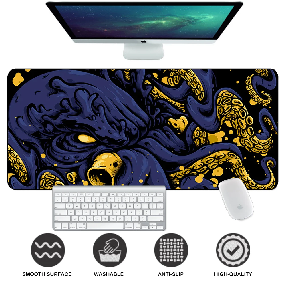 

Large Mouse Pad Octopus Monster Gaming Accessories Tapis De Souris Xxl Keyboard Carpet Gabinete Pc Gamer Mousepad 90x40 Desk Mat