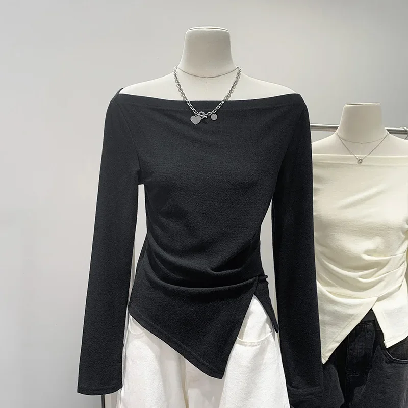 DXH-401-405 Топ во французском стиле женская футболка для похудения с открытыми