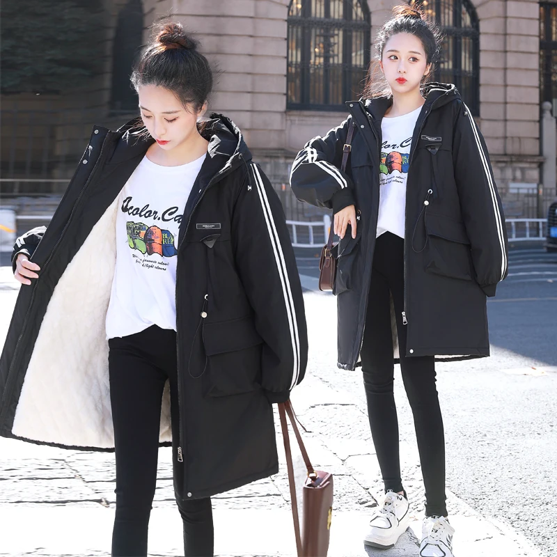 Пальто с хлопковой подкладкой верхняя одежда Женская свободная утепленная