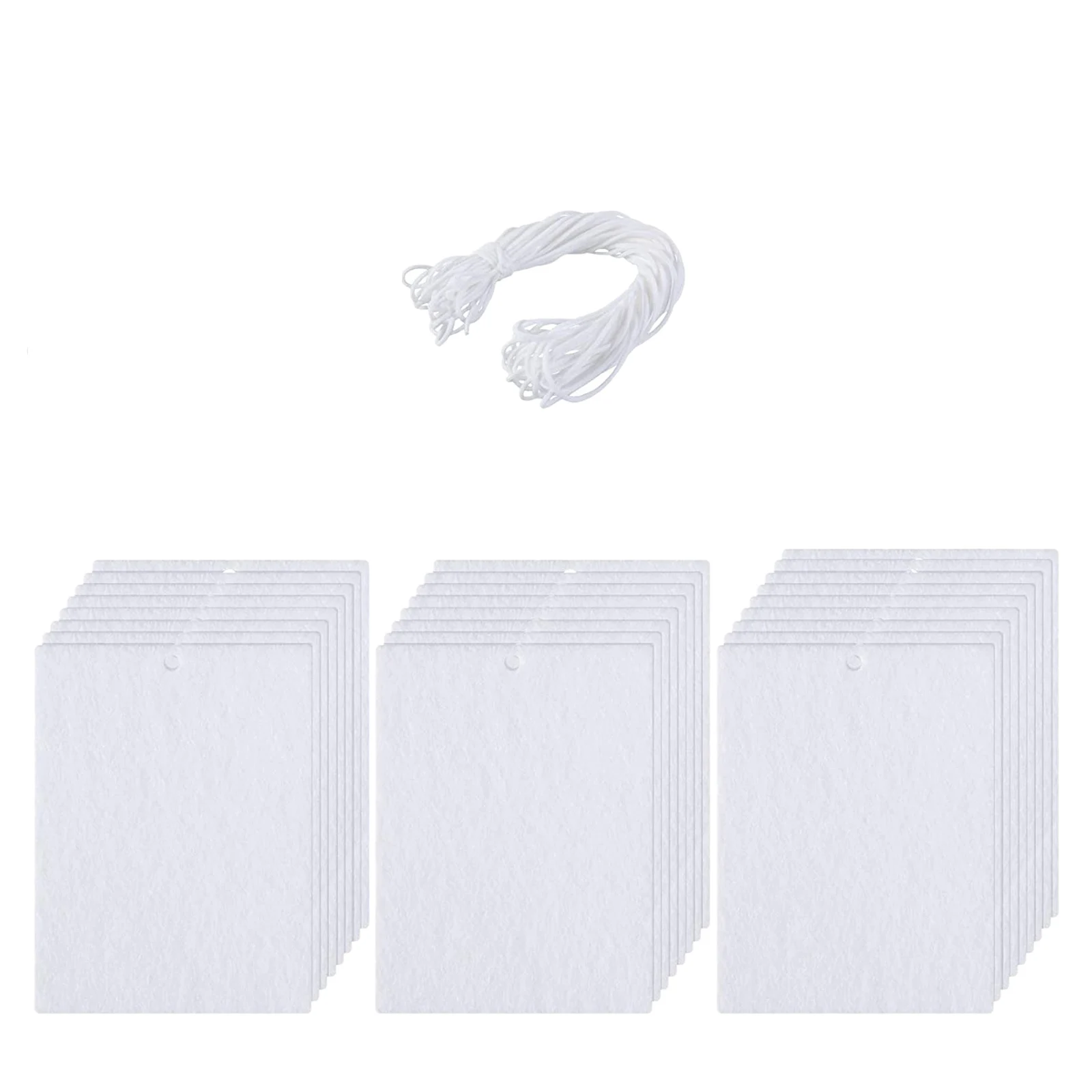 

25 PCS Sublimation Car Air Freshener Sheets Car Scented Hanging Sheets Felt DIY Rectangle Fragrant Sheets