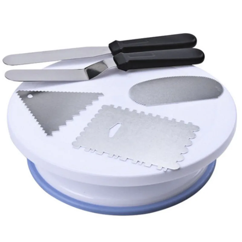 

New Cake Turntable Stand Cake Decoration Accessories DIY Mold Rotating Stable Anti-skid Round Cake Table Kitchen Baking Tools