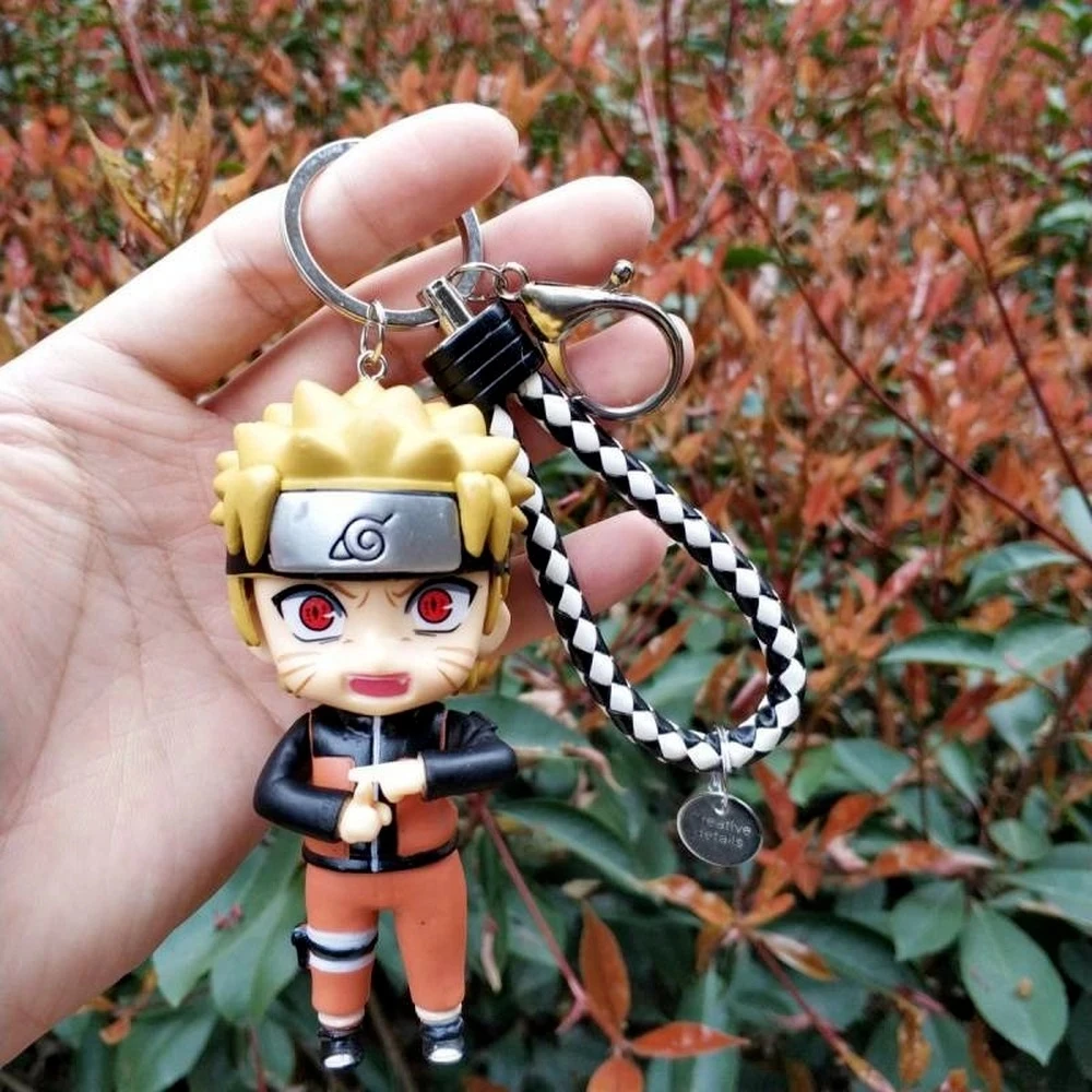 

Narutos Figure Keychain for Car Keys Anime Trinkets Accessories Akatsuki Itachi Bag Backpack Lanyard Doll Women Jewelry Men Gift