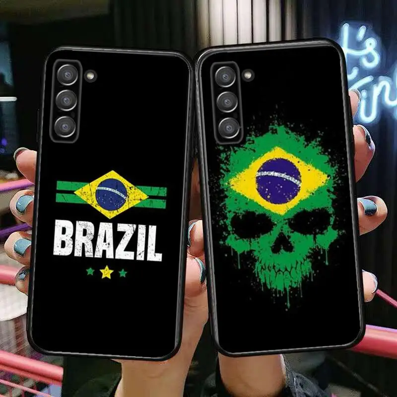 

Brazilian flag Phone cover hull For SamSung Galaxy s6 s7 S8 S9 S10E S20 S21 S5 S30 Plus S20 fe 5G Lite Ultra Edge