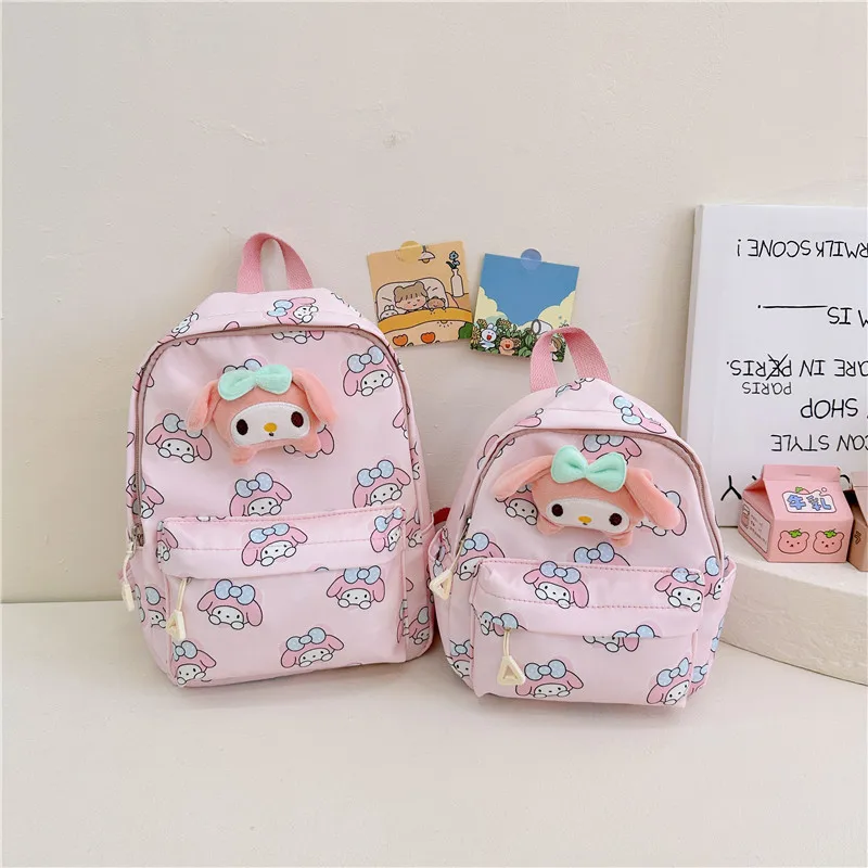 

Sanrio Kawaii Hello Kitty Cinnamoroll My Melody Pochacco Children Schoolbag Plush Doll Figure Backpack Cute Girl Y2K Gift