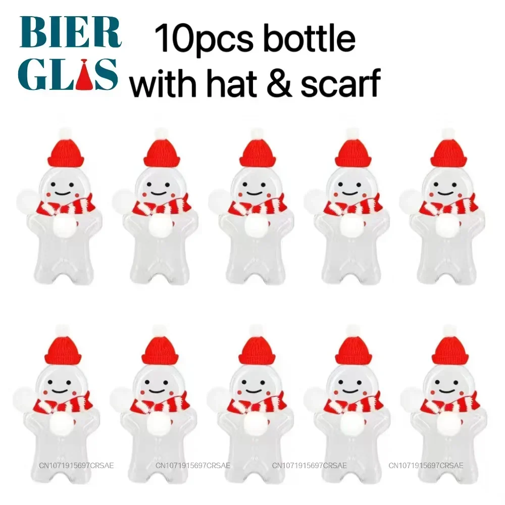 

Пластиковые бутылки для молочного чая "Пряничный человечек", 5/10 шт.