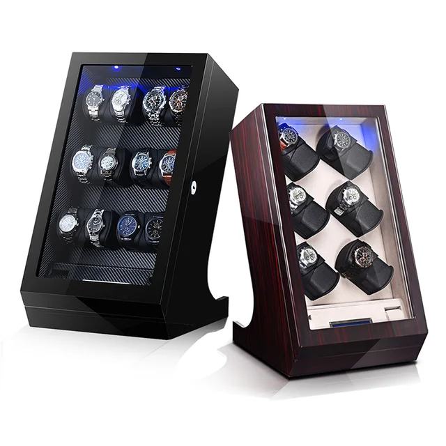 Automatic watch winder box uhrenbeweger mechanical display 12+2 slots male watch automatic