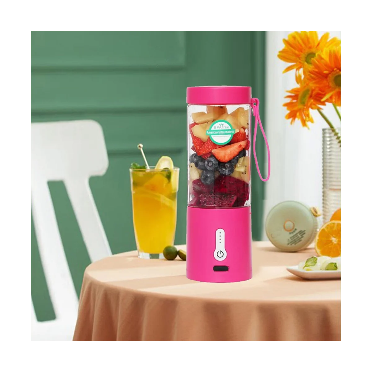 

530 мл электрическая соковыжималка, портативный блендер для смузи, USB перезаряжаемый портативный Миксер для фруктов, мини-соковыжималка, блендер-B