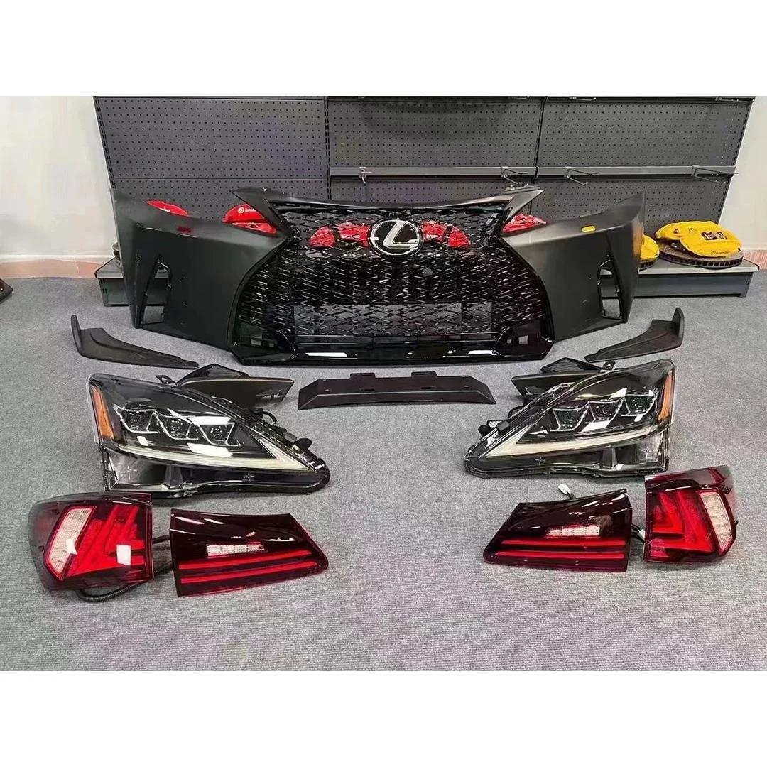 Facelift обновление до 2021 is250 комплект передних фар решетка бампер для Lexus IS250 фары