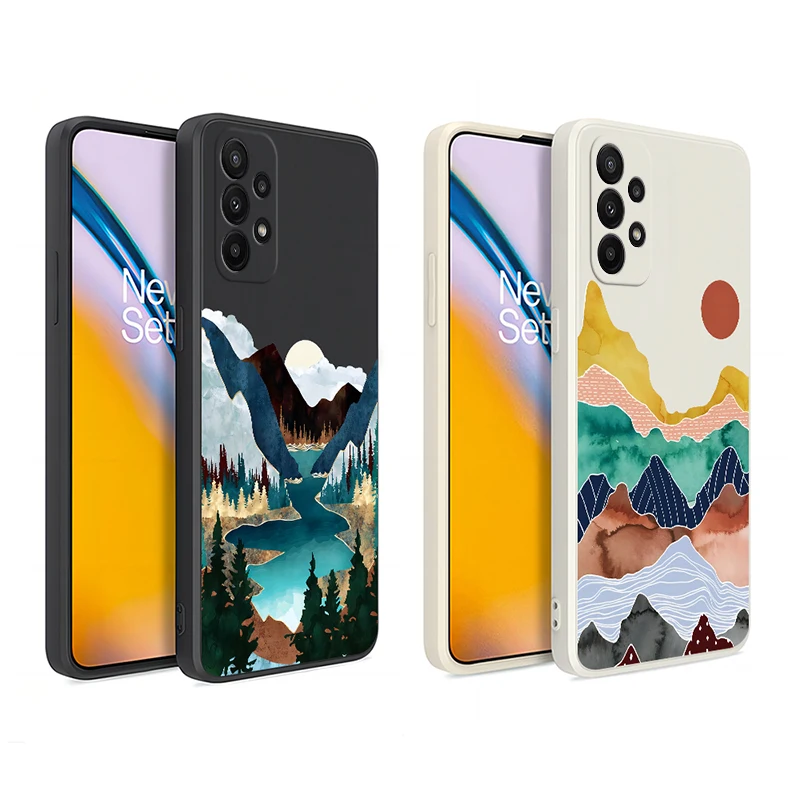 

Reassuring Scenery Phone Case For Samsung A73 A53 A50 A12 A22 A52 A52S A51 A72 A71 A32 A20 A21S A11 5G Silicone Cover