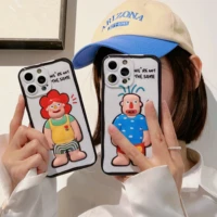 3d three dimensional imd shell apple 111213pro max phone case parody doodle illustrator cartoon sausage mouth phone case