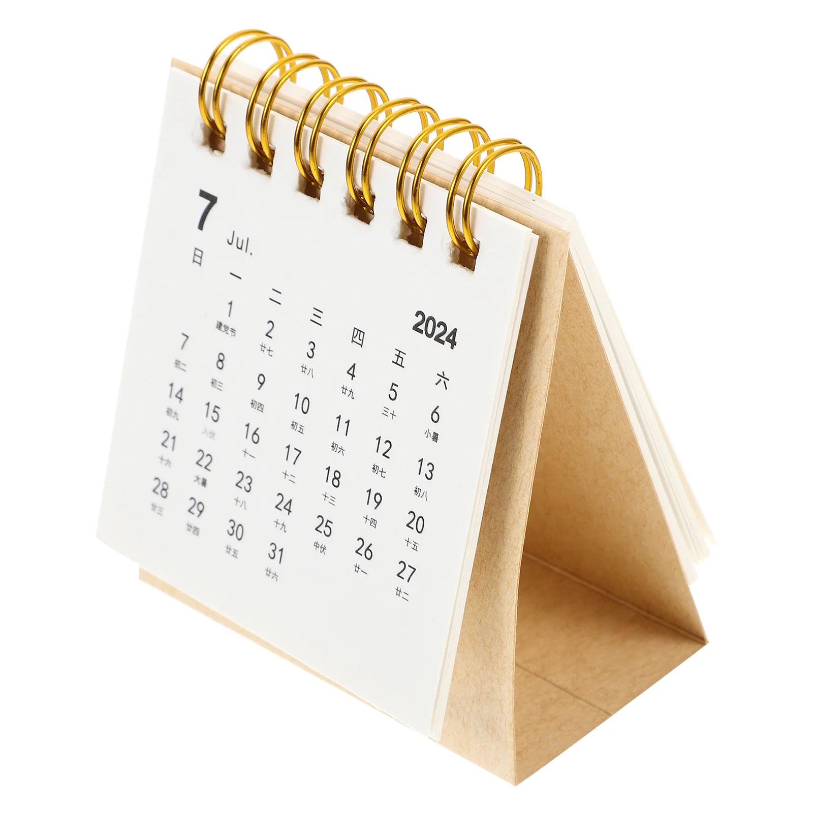 

Office Desk Decor 2024 Calendar Tabletop Monthly Daily Use Standing Household Desktop Mini Paper Home Accessory Flip