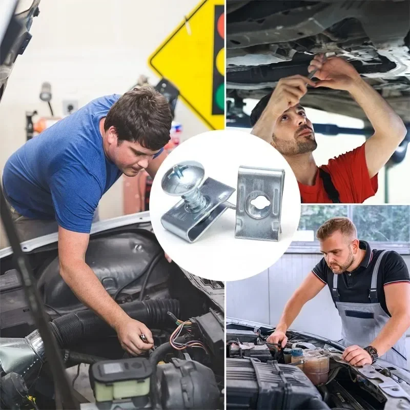 100/10 комплектов металлических винтов с резьбой зажимы U-образного типа