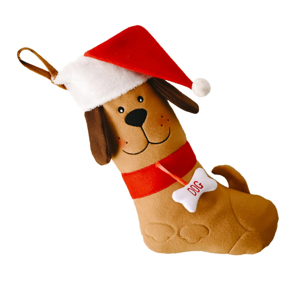 

1pc Lovely Gift Stockings Hanging Xmas Theme Socks Shape Gift Pendants