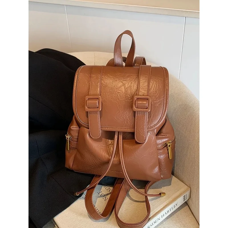 Женский рюкзак большой вместимости Fallow Retro Sense новинка 2024 в консервативном стиле