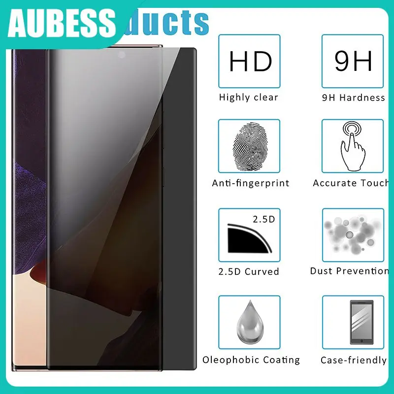 

Practical Phone Privacy Glass Steel Film Scratch-resistan Tempered Glass Screen Protector 9h Hardness Full Lens Fit Portable