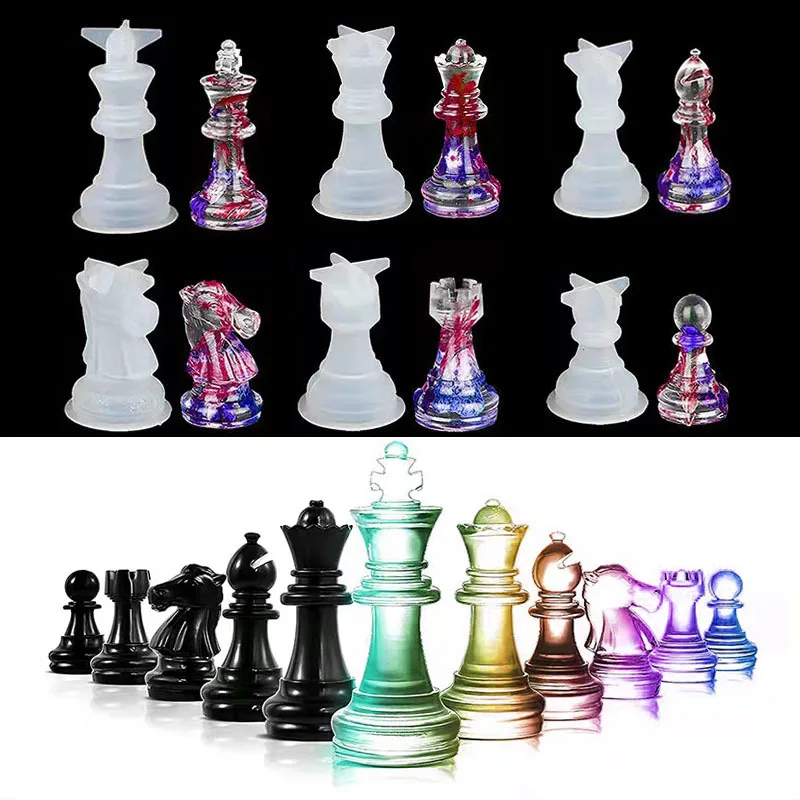 

DIY Crystal Epoxy Resin Mould Mirror Stereoscopic Chess Board Silicone Mould