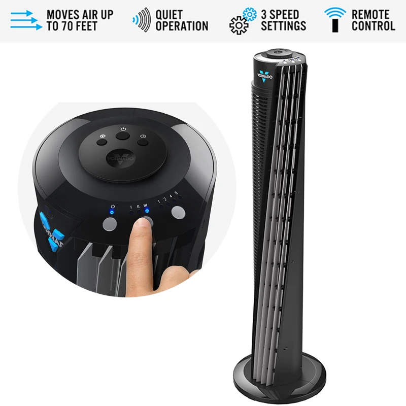 Air Circulator Tower Fan with Remote Control Electric Vertical Bladeless Desk Cooling Fan for Home Office Travel Tower Fan