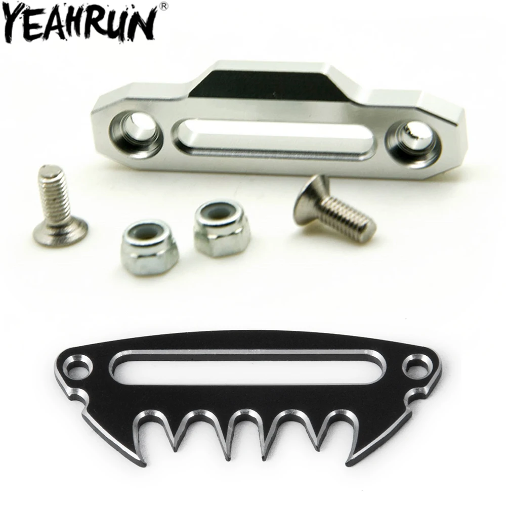 Фото YEAHRUN Монтажная пластина управления лебедкой из алюминиевого сплава Hawse Fairlead для 1/10 RC гусеничного автомобиля Axial SCX10 TRX4 D90 RC 4WD №1