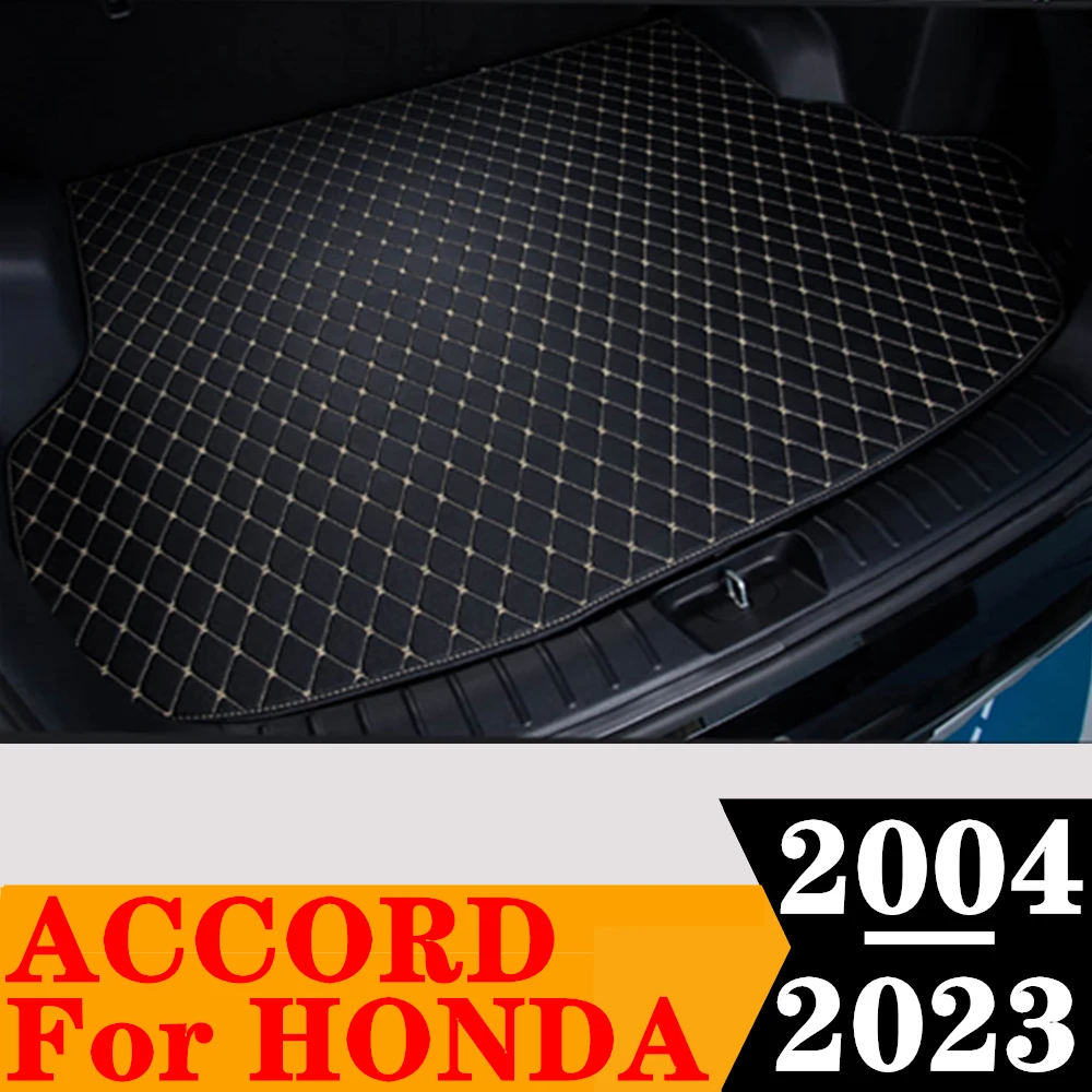 

Sinjayer Car AUTO Trunk Mat ALL Weather Tail Boot Luggage Pad Carpet Flat Side Cargo Liner Cover For Honda Accord 2004 2005-2023