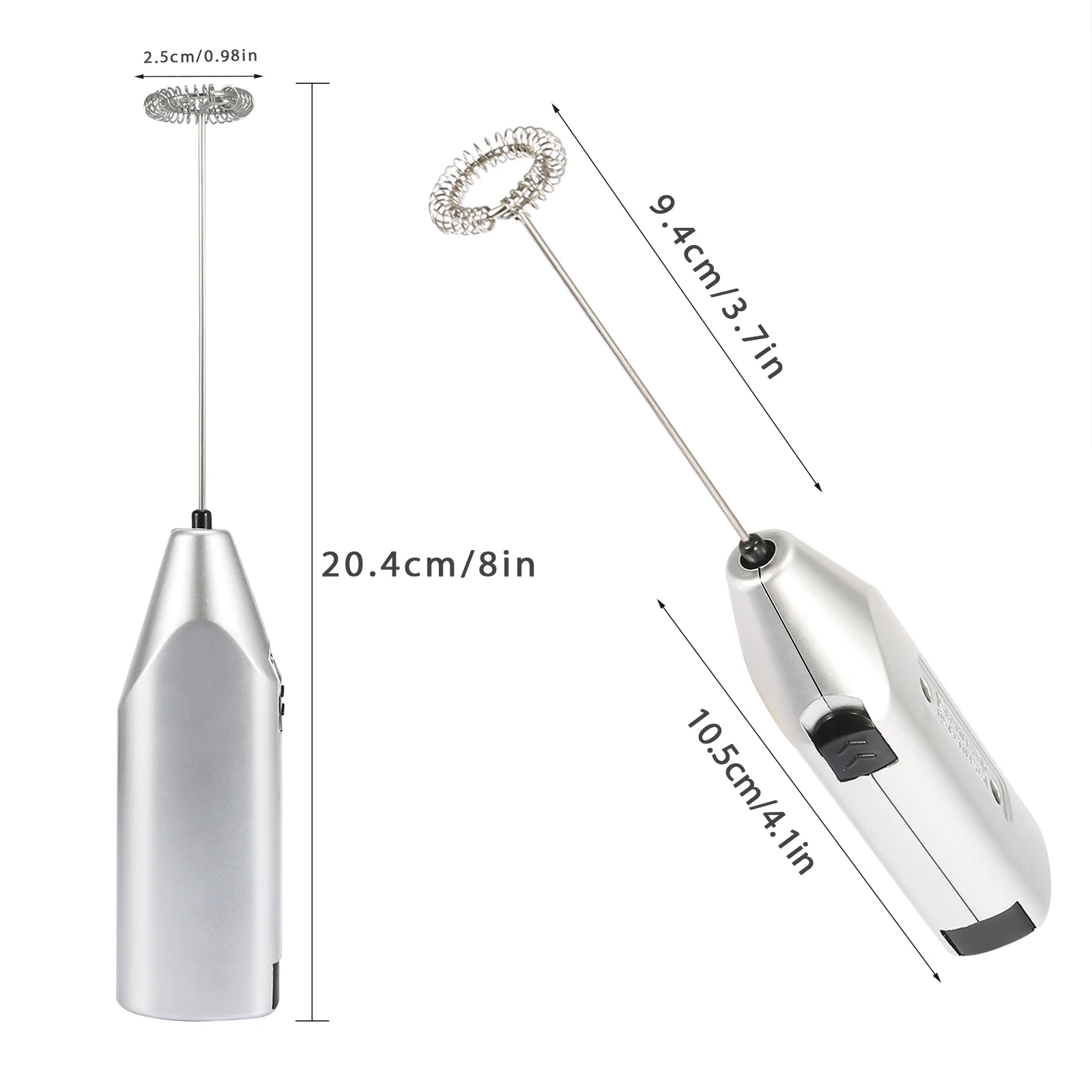 Electric Milk Frother Egg Beater Kitchen Drink Foamer Whisk Mixer Stirrer Coffee Cappuccino Creamer Whisk Frothy Blend Whisker images - 6