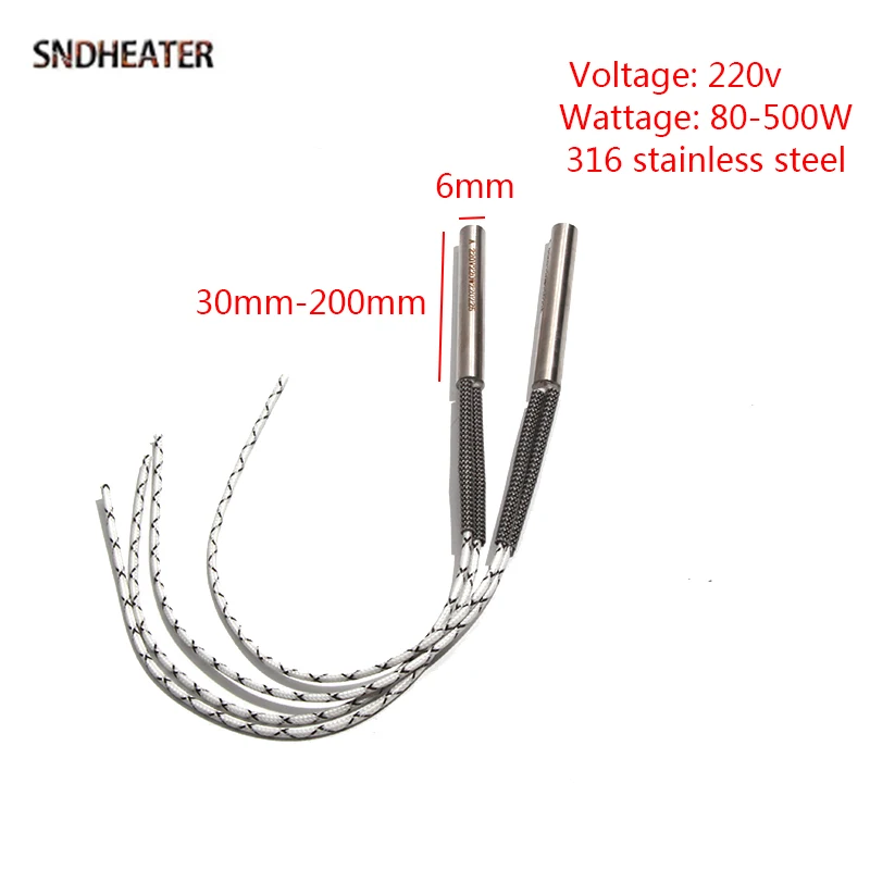 SNDHEATER Высокотемпературный односторонний проводной картриджный нагревательный