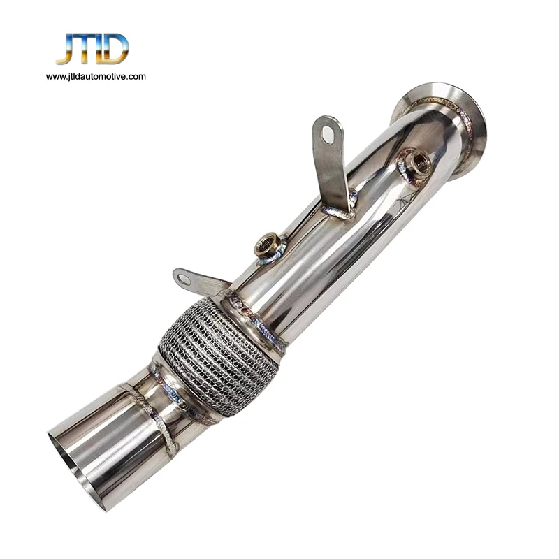 Выхлопная полированная труба JTLD Performance 304 из нержавеющей стали для BMW N55