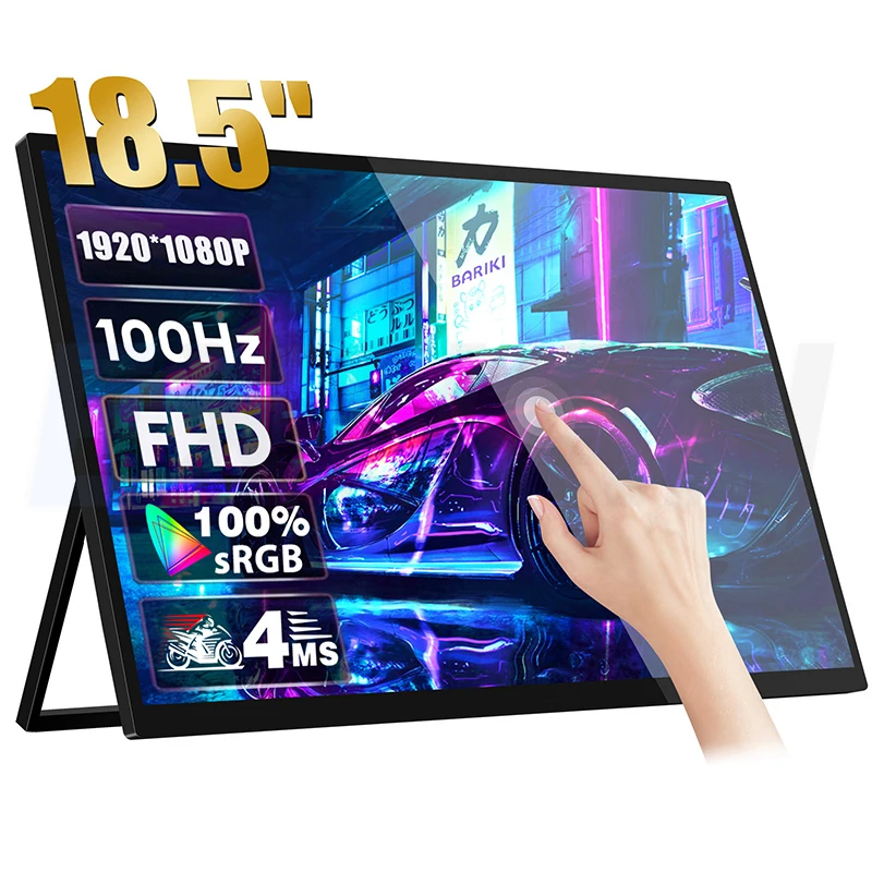 

18.5" Portable Monitor Touch Screen Z18T Smart Portable Monitor Gaming Display For Laptop Phone Xbox PS4 PS5 Switch Mac Phone