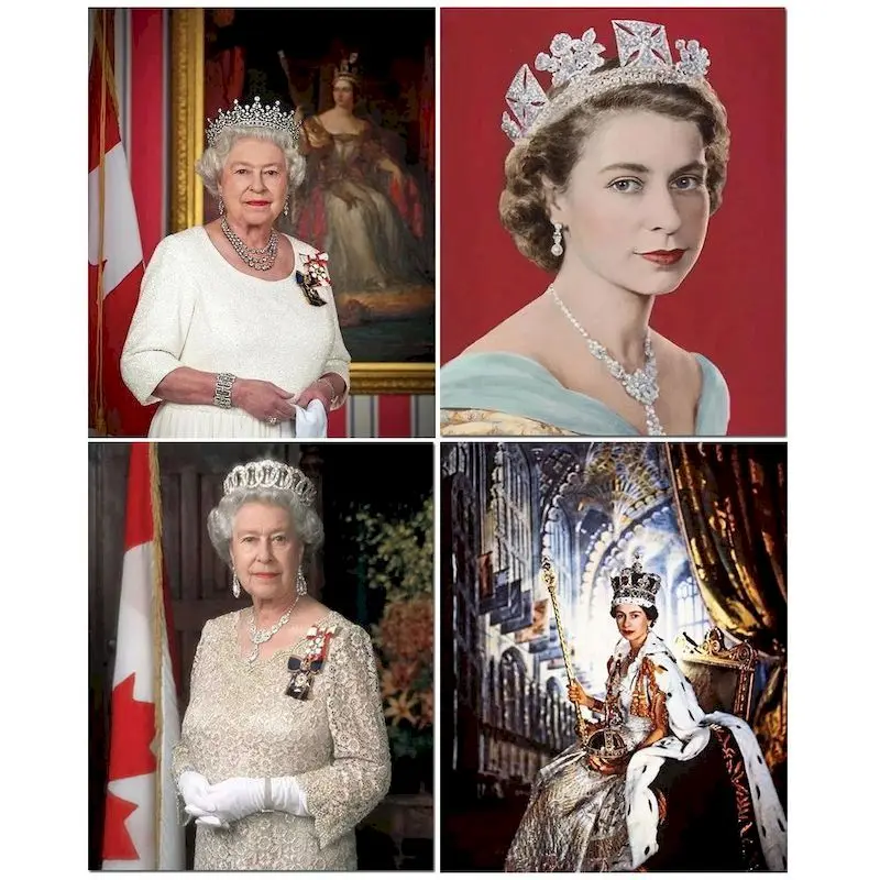 

CHENISTORY Oil Painting By Numbers Handpainted Coloring By Numbers Queen Elizabeth II Number Paiting Artwork Home Decor