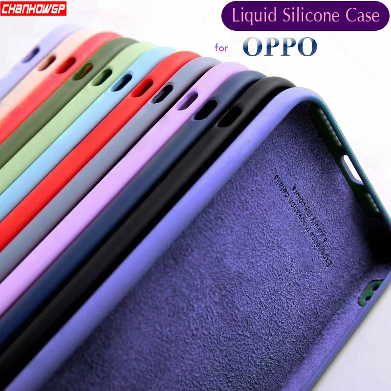 

Soft Liquid Silicone Phone Case For OPPO Realme C11 C15 XT Realme 5 6 7 8 Pro 5G A52 A92 A5 A9 2020 Micro Fiber Protection Cover