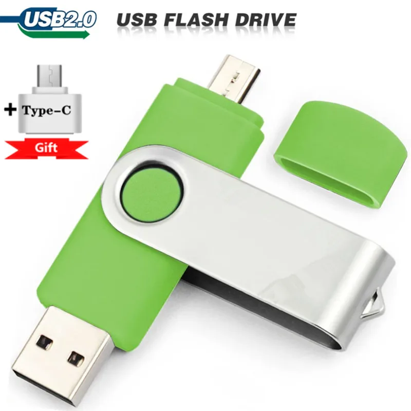 

360 Rotate usb flash drive Portable OTG pen drive type-c 64GB 32GB 16GB 8G 4G Practical Capacity pendrive Flash Memory Stick Key