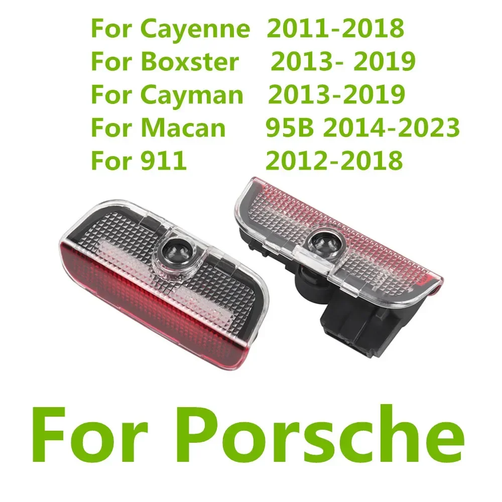 

2X светодиодные Внутренние Декоративные лампы для дверей автомобиля, аксессуары для Porsche Cayenne 92A 958 MK2 Boxster 981 982 Macan 95B