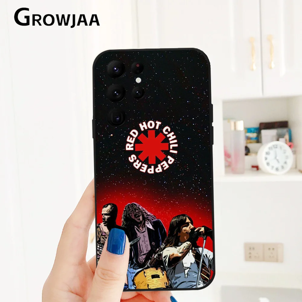 Red Hot C-Chili P-Peppers Phone Case for Samsung Galaxy S24 Ultra S22 S23 S21 S20 5G Protective Silicone TPU Funda