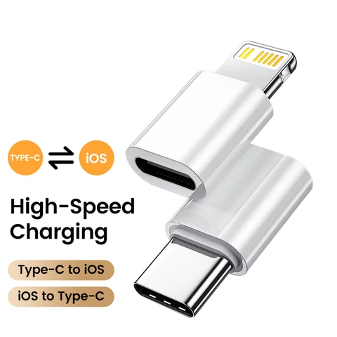 Переходник Elough Type C «мама» на Lightning «папа» для быстрой зарядки USB 2.0 Lightning «мама» на «папа» типа C