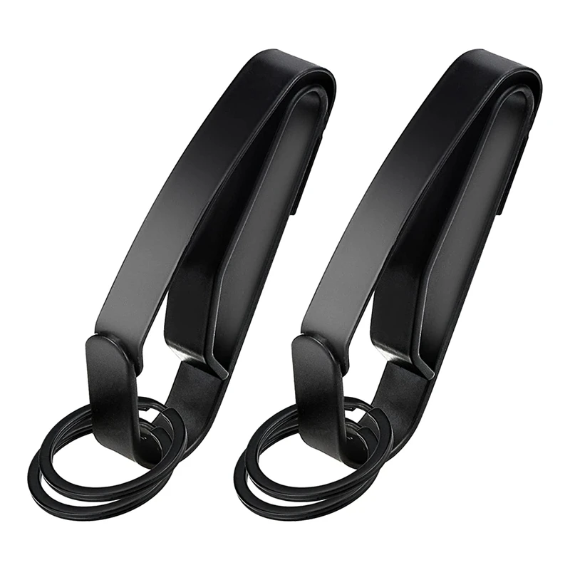 

2Pcs Duty Belt Key Holder Belt Key Clips Uick Release Key Clip For Belt Stainless Steel Stealth Key Ring Holder With 4 Keyrings
