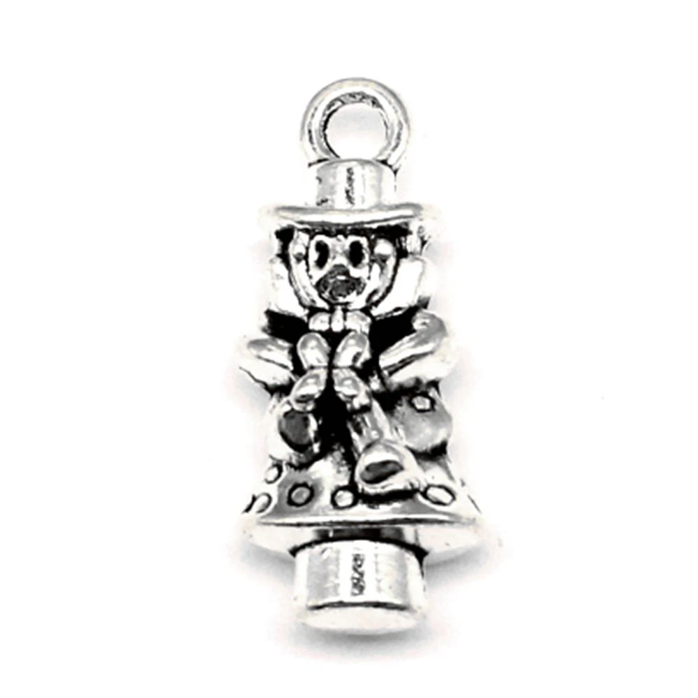 

40pcs Wholesale Jewelry Lots Santa Claus Charms Pendant Supplies For Jewelry Materials 10x22mm