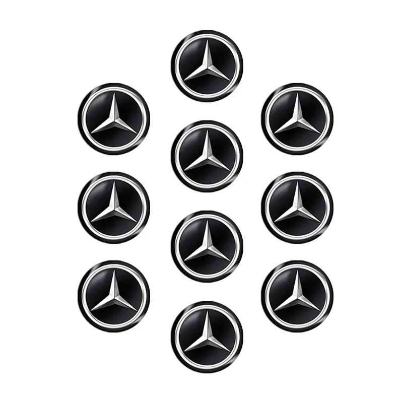 

14 мм наклейка на удаленный ключ автомобиля, алюминиевая эмблема, декоративная наклейка для Mercedes Benz AMG GLE GLS CLS GLC CLA GLA GLK ML C197 R231