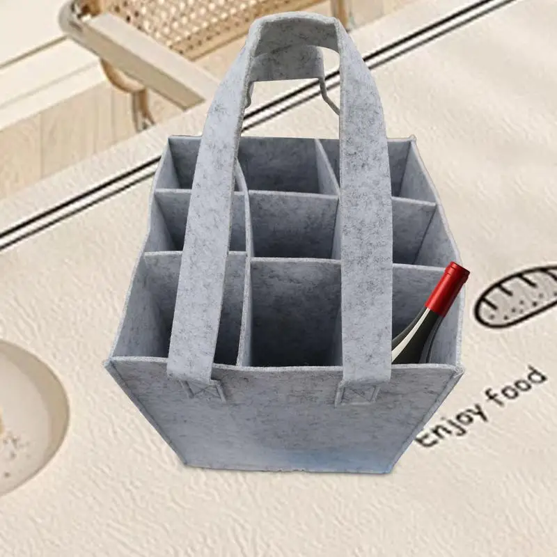 Сумка-переноска для вина сумка-тоут из войлока с изоляцией 9 бутылок Герметичная