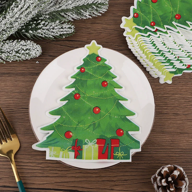 

Одноразовые бумажные салфетки ZQNYCY со снеговиком