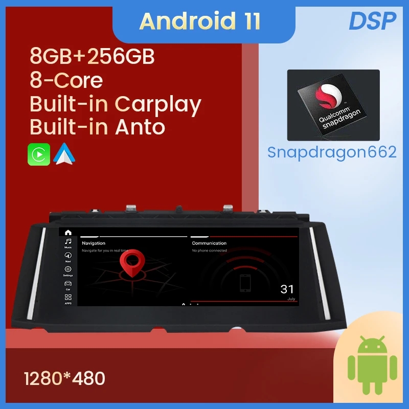 Carplay Android 11 8G 256G для BMW 7 серии F01 F02 2009-2015 CIC NBT система автомобиля радио мультимедиа