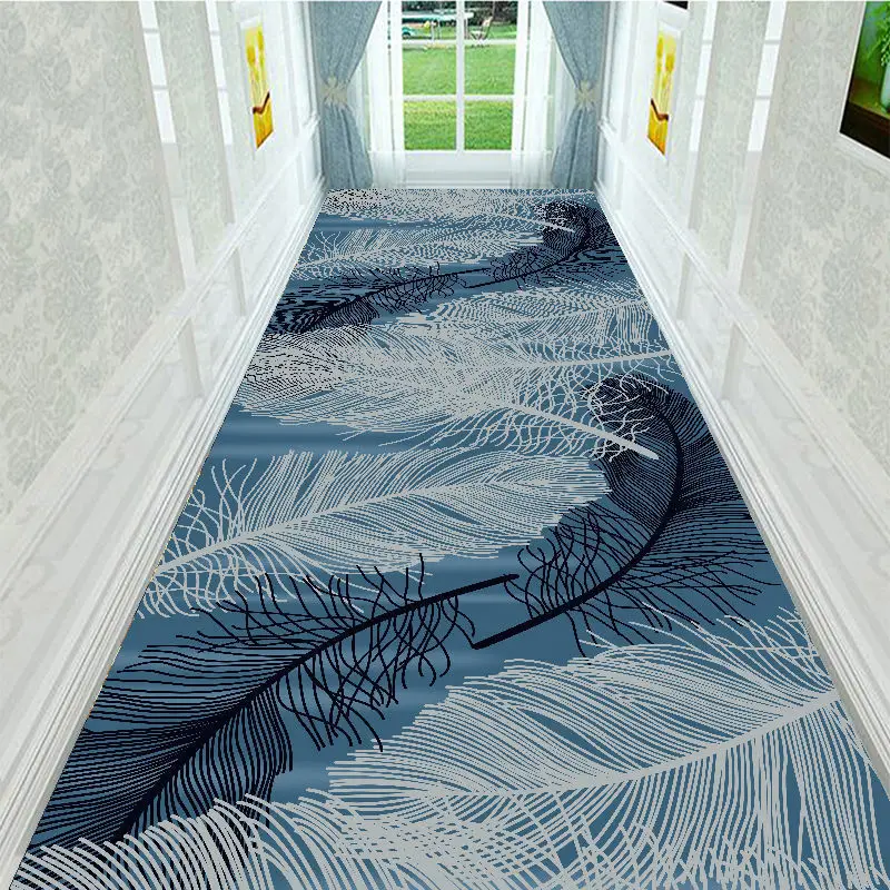 

Modern Design Aisle Carpet Long Runner Hotel Entrance Hallway Corridor Stair Non Slip Mat Bedroom Bedside Rugs for Living Room