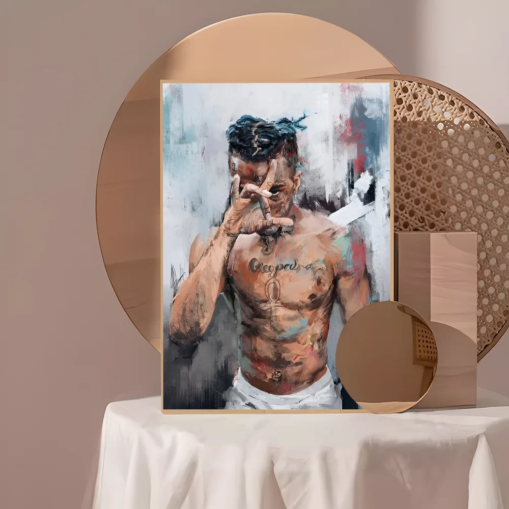 XXXT Tentacion Рэпер Аниме Постер Наклейка Ретро Ностальгический Современный Стиль