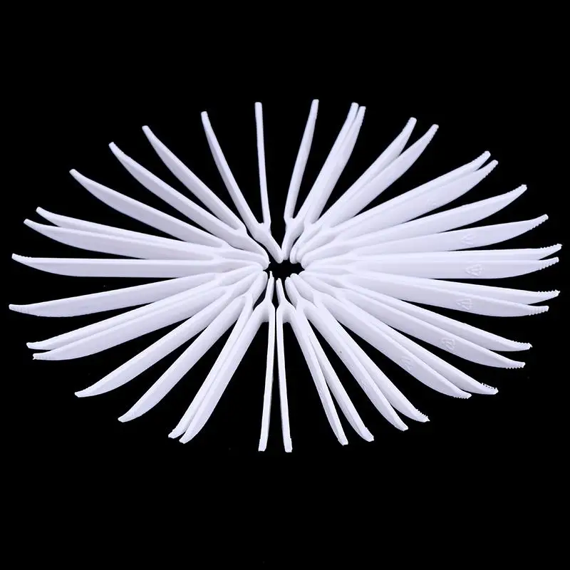 20pcs New Hot Disposable Tweezers Plastic Medical Small Beads Forceps For Crafts DIY Jewelry Making Random Color Wholesale - купить по