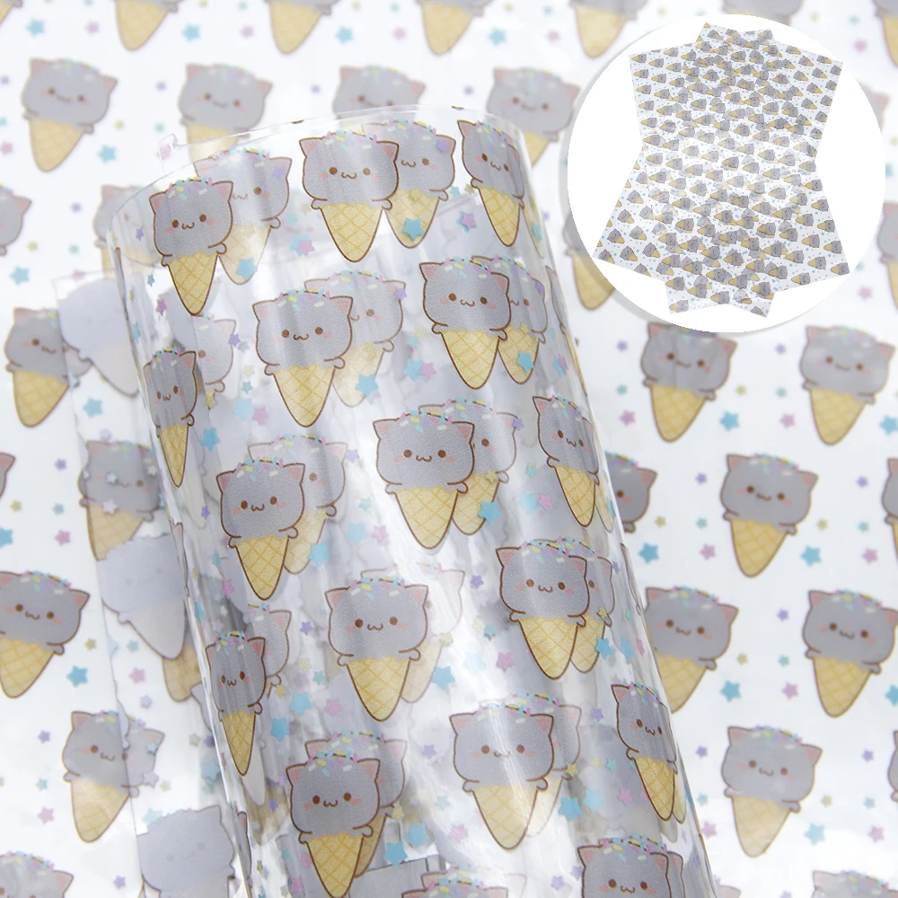 Прозрачные листы из искусственной кожи на тему Рождества, 20x33 см