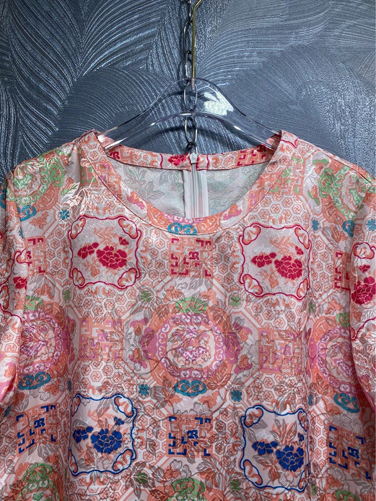 Летний костюм DLDENGHAN с индийским народным принтом женская футболка круглым