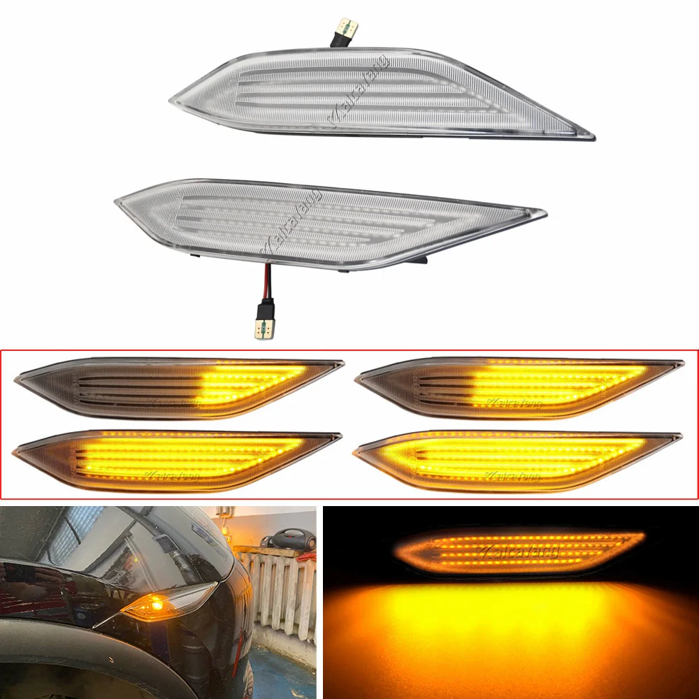 

1Pair Car LED Dynamic Amber Side Marker Indicator Light for Porsche Cayenne 958(92A) 2010-2014 Car Turn Signal Lamp