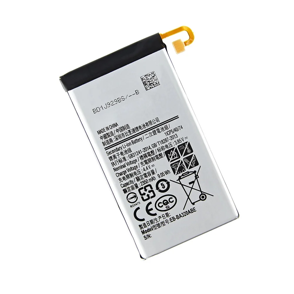 Совершенно новый аккумулятор EB-BA320ABE 2350 мАч для Samsung Galaxy A3 (2017) A320 SM-A320F A320Y A320FL A320F/DS