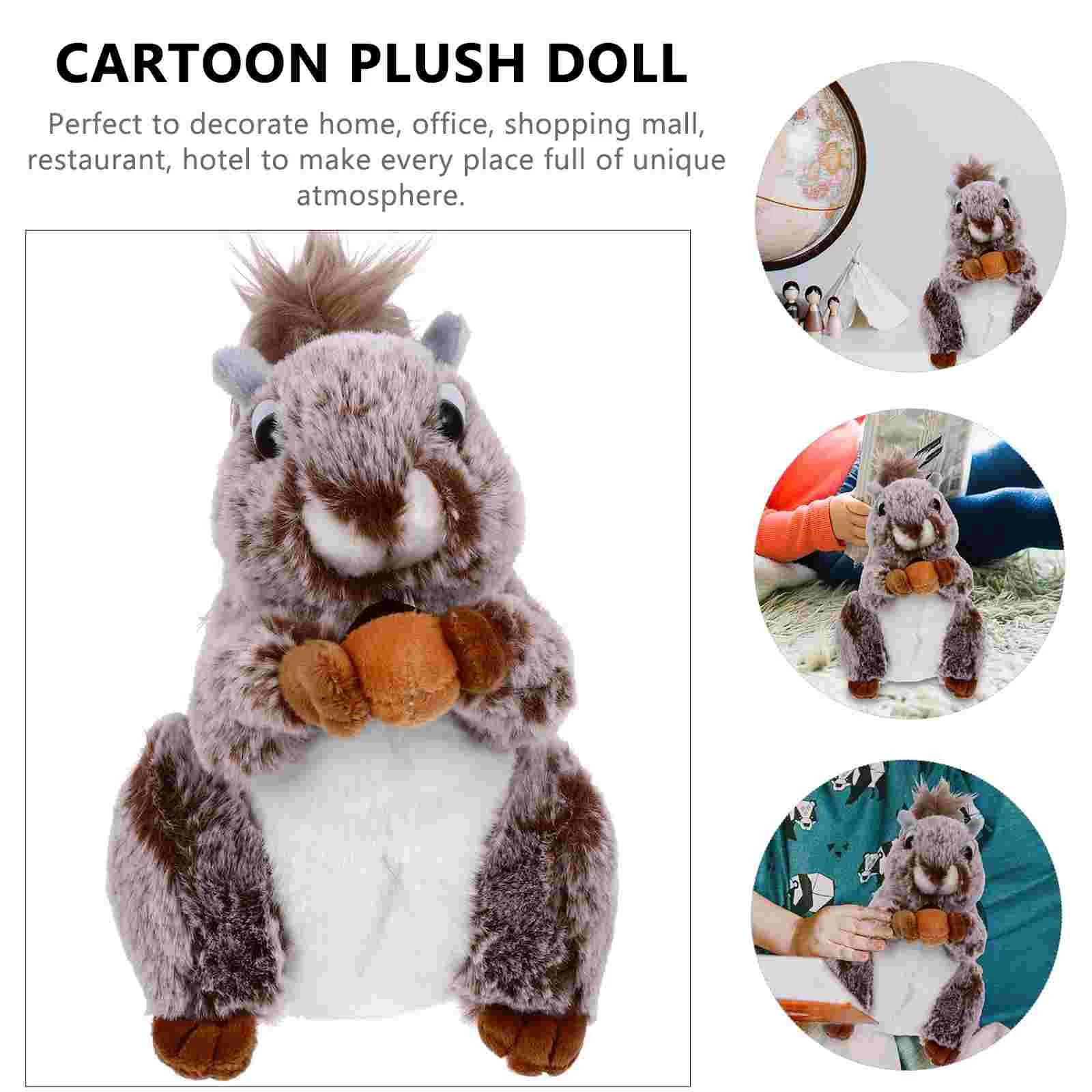 Плюшевая игрушка белка мультяшный мягкий медведь игрушки в виде животных для