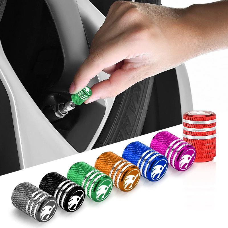 Колпачки для клапанов автомобильных колес 4 шт. крышки Skoda Octavia Superb Fabia 1 2 3 Rapid Yeti