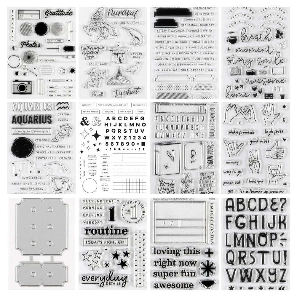 Новый прозрачный штамп с буквами и цифрами/печать для скрапбукинга своими