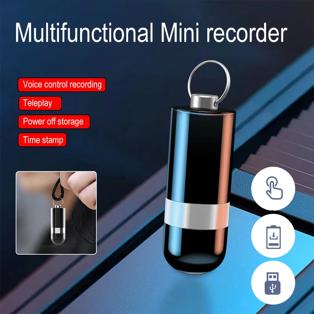 

Mini Digital Voice Recorder Portable Professional Intelligent Noise Reduction Recording Support Encrypt Documents OTG MP3 Player